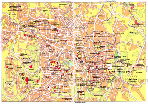 jerusalem tourist map|israel tourist attractions map.